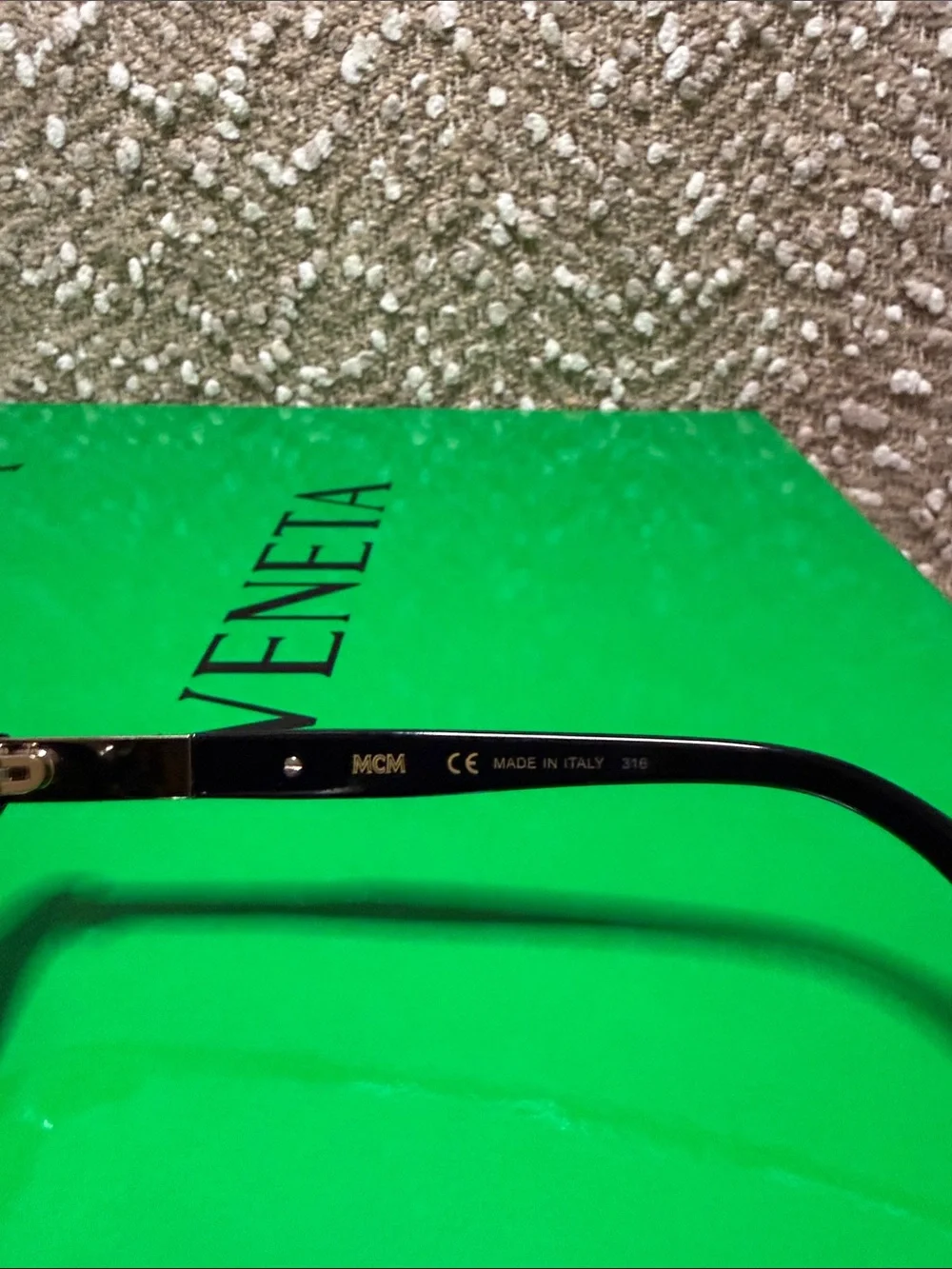 MCM Black Cat-Eye Sunglasses with Dark Lenses